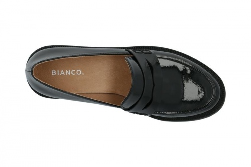 BIAPEARL Simple Penny Loafer Patent Aquarius - Black