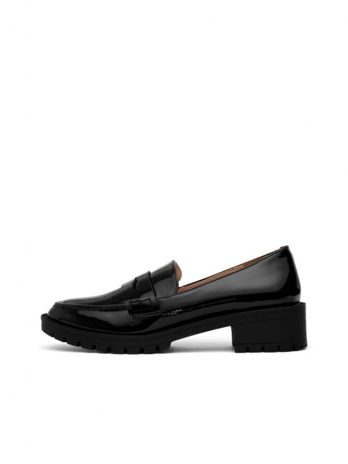 BIAPEARL Simple Penny Loafer Patent Aquarius - Black