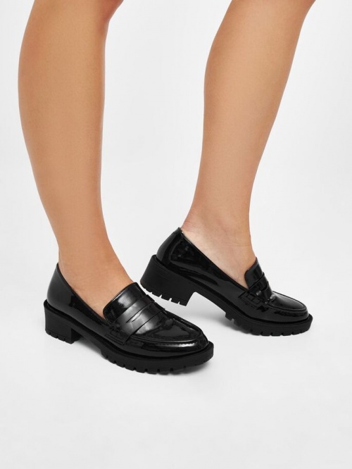 BIAPEARL Simple Penny Loafer Patent Aquarius - Black