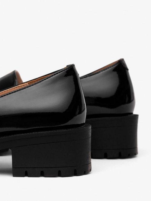 BIAPEARL Simple Penny Loafer Patent Aquarius - Black