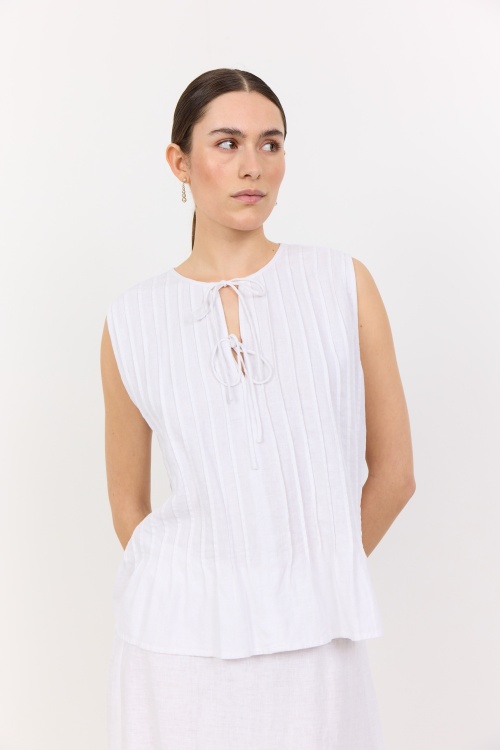 LR-NAJA 49 LINASISALDUSEGA top S25 - L100 - WHITE