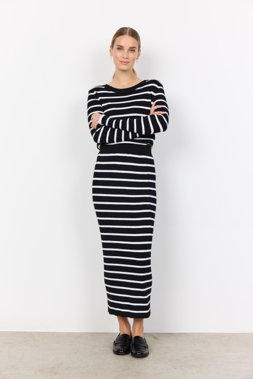 SC-DOLLIE STRIPE 777 pullover PS25 - 9999C BLACK COMBI