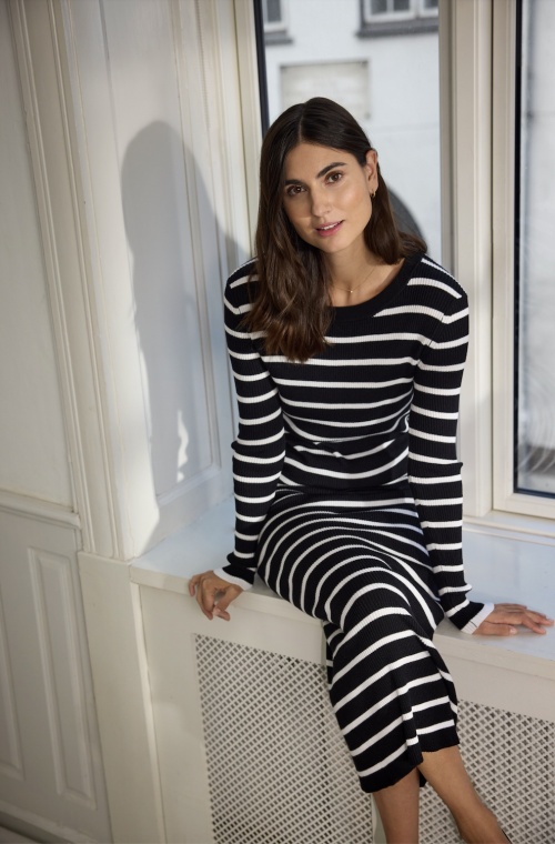 SC-DOLLIE STRIPE 777 pullover PS25 - 9999C BLACK COMBI