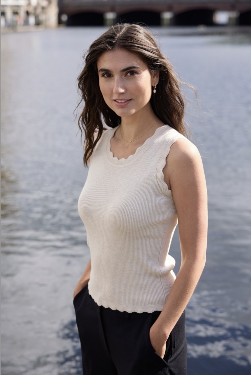 SC-DOLLIE 789 top PF25 - 91620 CREAM MELANGE