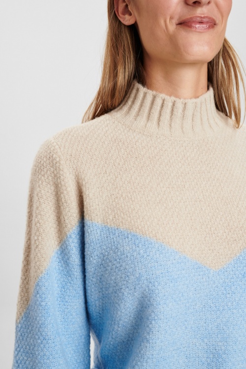 NUCALYPSO pullover LS - 3078 Cashmere Blue