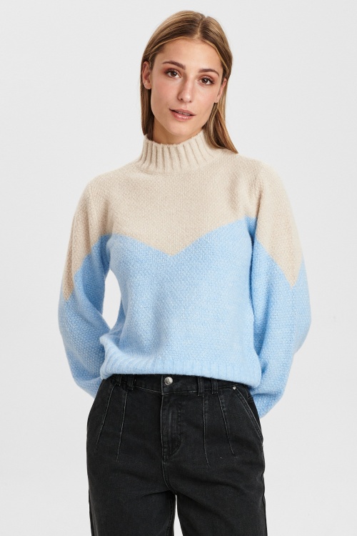 NUCALYPSO pullover LS - 3078 Cashmere Blue